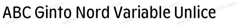 ABC Ginto Nord Variable Unlicensed字体转换